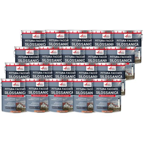 Pittura silossanica per esterni e facciate, ad alto potere idrorepellente - ARCAFAÇADE SILOXANE - 20 x 10 L Ocra - RAL 050 60 40 - ARCANE INDUSTRIES (1/5)