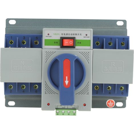 1pc 400V 63A 3P Mini Intelligent Dual Power AutomaticTransfer Switch Circuit Breaker