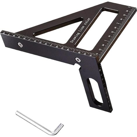 Goniometri multi-angolo in alluminio ad alta precisione per ingegneri di carpenteria Strumento di misurazione accurato per la lavorazione del legno (1/5)