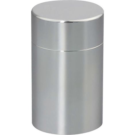 Ce récipient étanche est idéal pour transporter des pilules et des épices. Il est compact et portable, avec une finition brossée. (1/5)