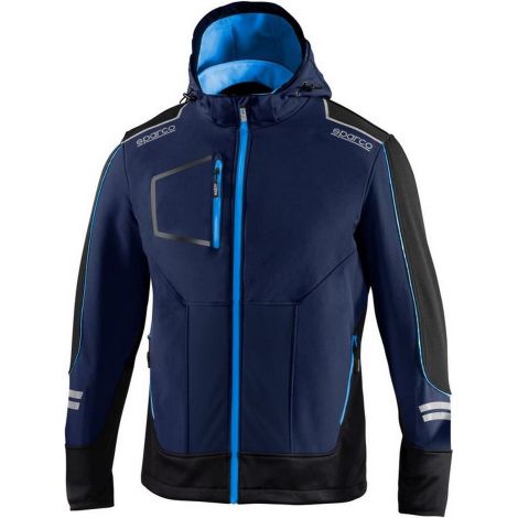 Giacca tecnica softshell, blu navy/blu, York, taglia 1 - taglia s