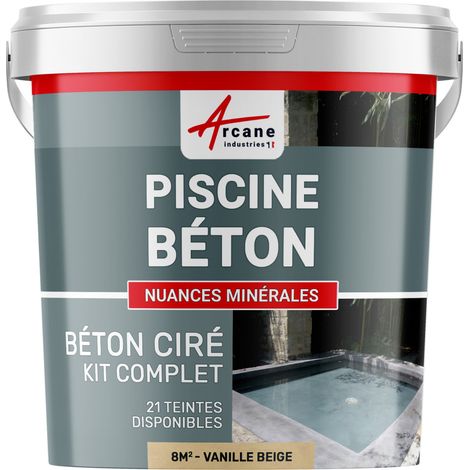 Enduit piscine, béton ciré, revetement piscine - 8 m² Vanille Beige - ARCANE INDUSTRIES (1/2)