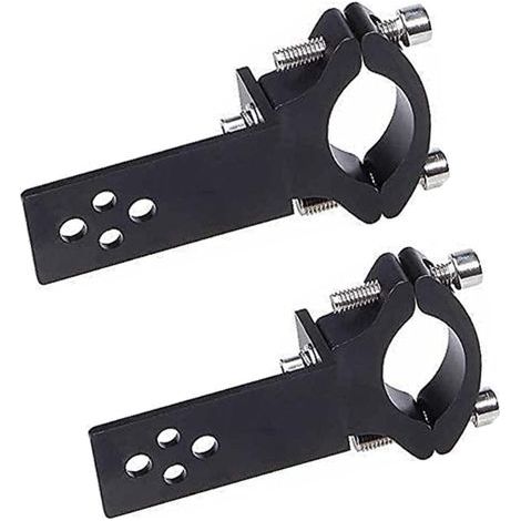Lot de 2 colliers de serrage pour tube de fourche de moto - Installation horizontale/verticale - Montage de barre lumineuse LED - 22 mm-36 mm (1/5)