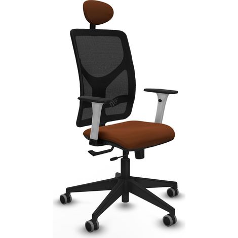 Chaise bureau piqueras y crespo Motilla marron similicuir (1/2)