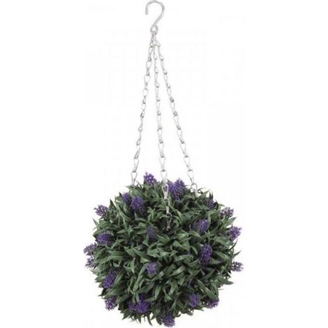 Artificial Garden Hanging Baskets - Lavender Ball (1/5)