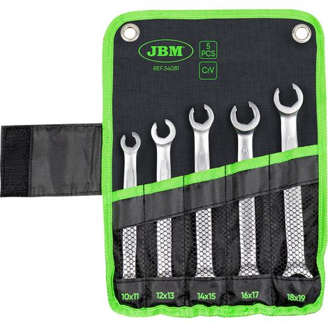 JBM54081 Jeu de 5 clés hexagonales avec bouche ouverte à 6 bords