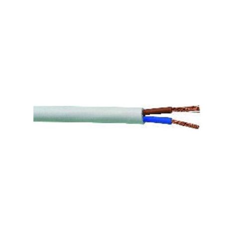PVC-Schlauchleit. H03VV-F 2x0,75mm2, 25m-Ring,ws (1/2)