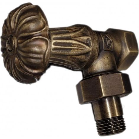 Robinet radiateur équerre 15x21 rétro – Raccord 1/2" – Pour chauffage central – Économie d'énergie