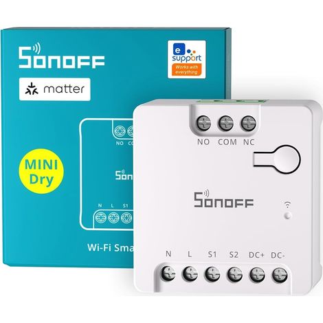 SONOFF MINI-D Smart WiFi Matter Switch (AC/DC 12-48V, dry contact)