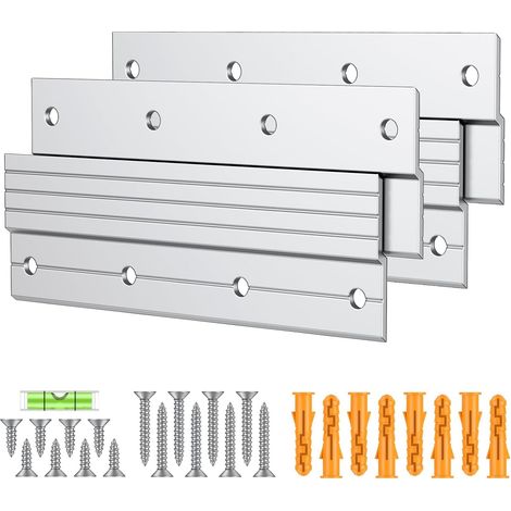 2 Paar 15 cm lange Krähenfußhaken, Tragkraft 27 kg, robuste Krähenfuß-Bilderhaken, Spiegelaufhängung aus Aluminiumlegierung, Wandhalterung (1/5)