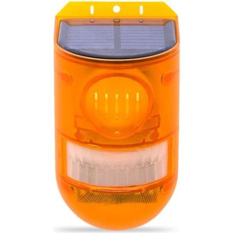 Solaralarm, Bewegungsmelder, Ton- und Lichtalarm, wasserdicht, Solaralarmleuchte, 2 Arbeitsmodi, 110 dB Schallsicherheitssirene, Licht für den Bauernhof zu Hause (1/5)
