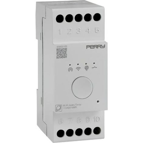 Perry interruttore orario astronomico Wi-Fi multifunzione con Hotspot - 2 DIN. - 1IO 4091WIFI