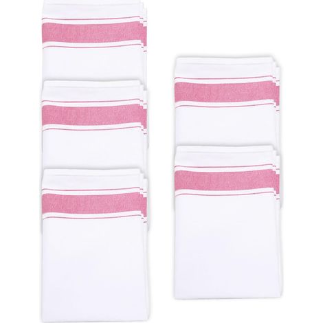 Servilletas de tela a rayas, reutilizables, suaves y absorbentes. (1/5)