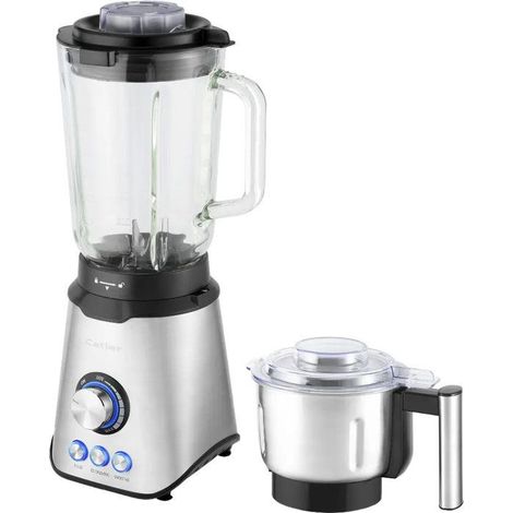 Mezclador de mesa CATLER TB 820 - Smoothie - Hielo picado - Tazón de vidrio 1,5 l - 7 velocidades y función Pulse - Acero inoxidable (1/5)