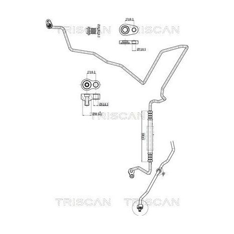 Conduite à haute/basse pression, climatisation TRISCAN 9010 16032 FORD 1730425