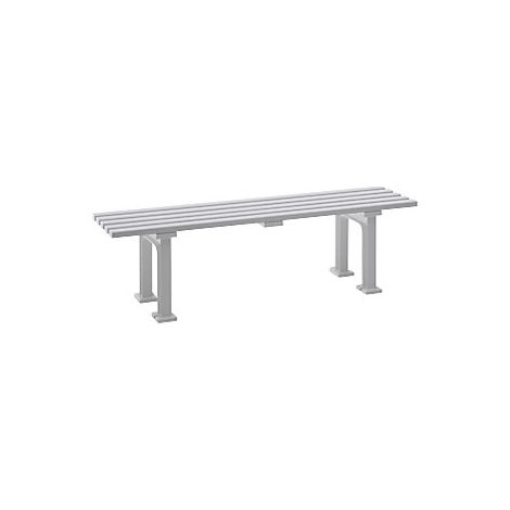 Banco sin respaldo  con 5 listones  longitud 1500 mm  blanco