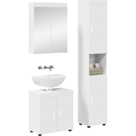 Maison Exclusive - Set di mobili per il bagno TULUM Bianco Legno multistrato