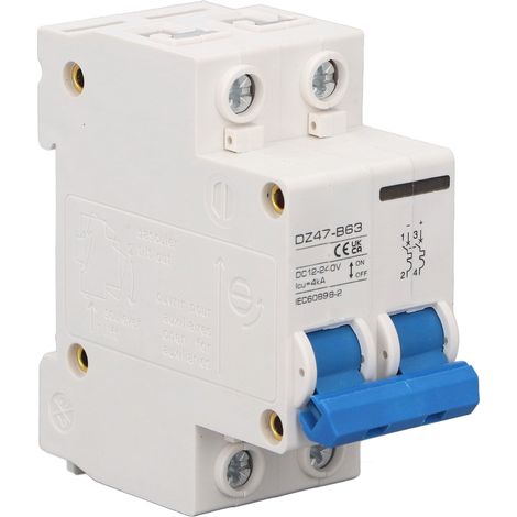 2-poliger 10A 4kA DC-Photovoltaik-Leistungsschalter, hochempfindlicher Überlastschutz, 12-240V DC-Schalter für Solarmodule (1/5)