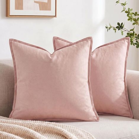 Housse de coussin 50x50 crème beige bouclée, canapé et chambre (1/5)