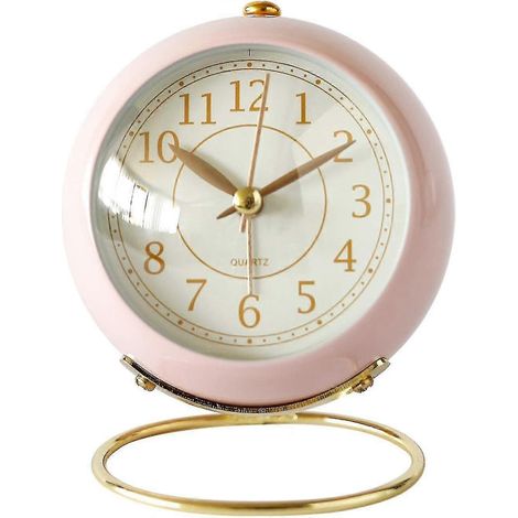 Petite horloge de table, réveil de table classique silencieux avec rétroéclairage, horloge de bureau astronaute à piles avec verre HD pour salon et chambre. (1/5)