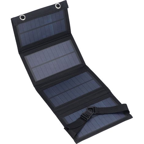 Chargeur Solaire 6W 5V Portable Pliable pour Téléphone - Banque d'Energie Externe Haute Efficacité