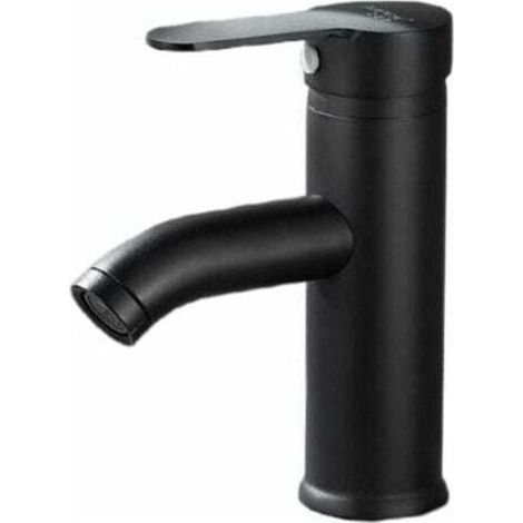 Handwaschtischarmatur in Mattschwarz mit Warm-/Kaltwassermischer – Matte Oberfläche, einfache Montage, modernes Design (1/5)