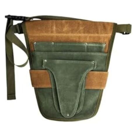 FENOPLASTICA30x28.5cm Sac de Taille pour Ceinture de Jardinage Sac de ceinture à outils en toile de jardin avec plusieurs poches de rangement étanche Portable for hommes et femmes ciseaux durables ton (1/4)