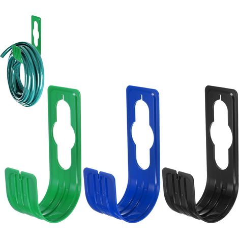 3er-Pack Gartenschlauchhalter, ABS-Kunststoff-Wasserschlauchhalter, Wandhalterung für 45-Meter-Gartenschläuche, Stauraum, ausziehbare Schlauchtrommel für den Außenbereich (1/5)