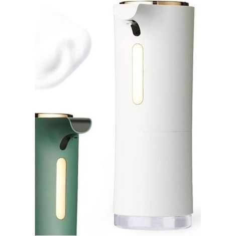 pair Distributeur Savon Automatique, Distributeur de Savon Mousse avec Capteur Infrarouge, Diffuseur d'Huiles Essentielles, laver les mains sans contact pour Salle de Bain, Cuisine(Blanc)-Fei Yu (1/2)