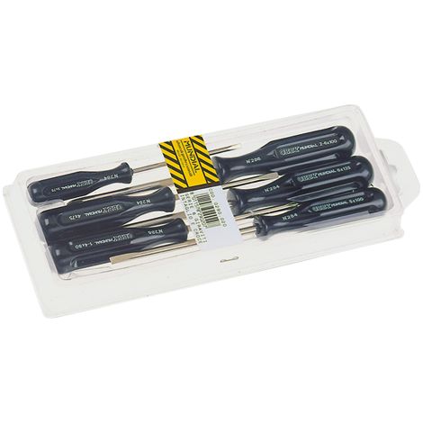 Kit contenant 6 coupe-spirales art.190 en acier avec manche en plastique noir