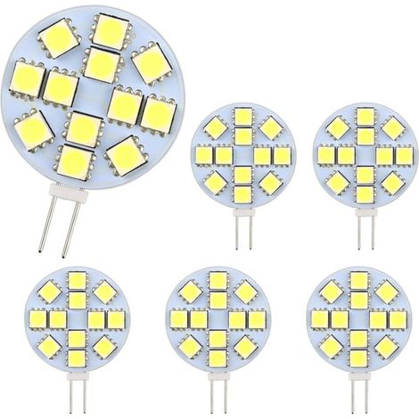 10er-Pack G4 DC 12V nicht dimmbare LED-Lampen, Weiß 6000K, Ersatz für 20W-Halogenlampen für Küche, Wohnmobil, Wohnwagen, Boot