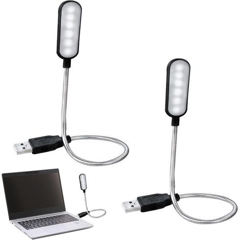Lampe USB, lampe pour ordinateur portable, lampe LED USB à intensité variable, 2 lampes pour ordinateur portable, lampe LED USB, lampe USB à intensité variable (1/5)