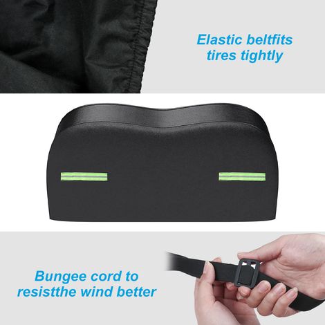 Autotop Wohnmobil-Reifenabdeckungen, Doppelradabdeckung (2er-Pack), passend für Reifen mit 27-30 Zoll Durchmesser, wasserdichte, schwarze, UV-beständige Abdeckung, Zubehör für Wohnmobil/LKW/Anhänger (1/5)