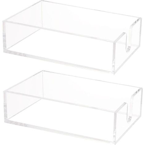 2 Stück transparente Acryl-Tischaufbewahrungsbehälter (1/5)