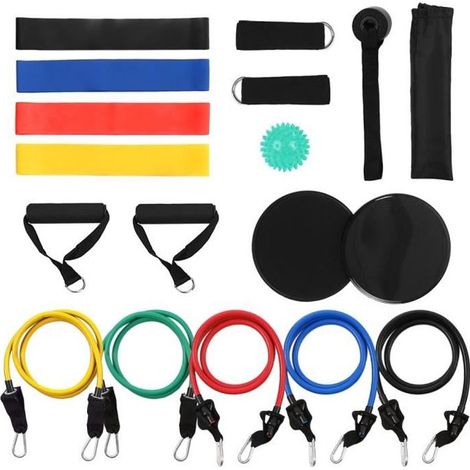 18pcs ensemble de bandes de résistance avec sacs de transport (1/4)