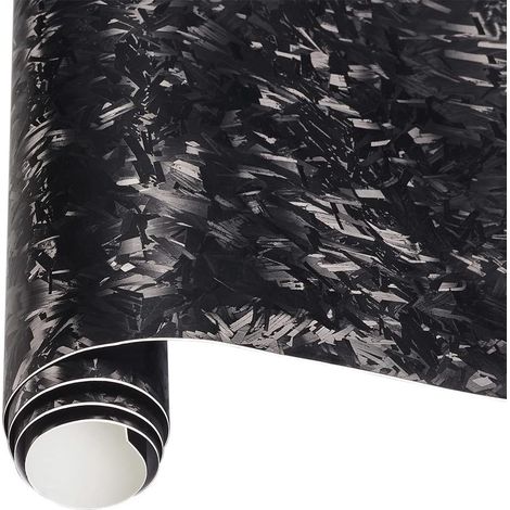 Film de vinyle doublé en fibre de carbone, autocollant en vinyle en fibre de carbone pour moto, autocollants, anti-rides, sans bulles, remplacement de décalcomanie de voiture (1/5)