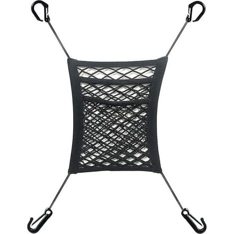 Auto-Netztasche – Nicht spezifiziert – 3-lagig – Elastisches Nylon – Einfache Montage – Schwarz (1/4)