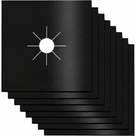 8 Pcs Brûleur de Cuisinière Réutilisable Couvre Plaque de Cuisson à Gaz Protection D'écra Cuisinière Gaz Protecteur Pad Antiadhésif, Facile Nettoyer, pour Familles, écoles, Restaurants Etc—No (1/4)