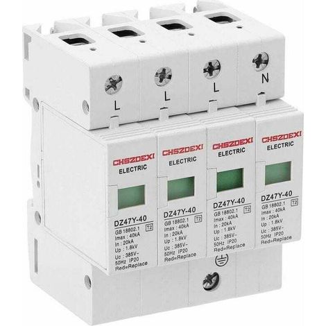 Protezione contro le sovratensioni per quadro elettrico, DZ47Y-40KA 385V SPD Protezione contro le sovratensioni domestiche Protezione contro le sovratensioni a bassa tensione Dispositivo di protezione (1/4)