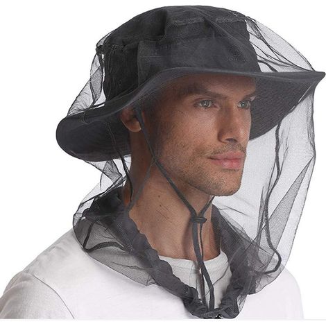 Moustiquaire pour la tête, le visage et le cou, imperméable et anti-insectes, agréable à porter, adaptée aux amateurs de plein air -chapeau non inclus (1/5)