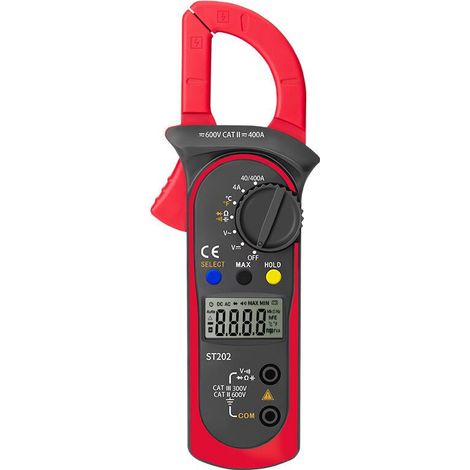 Digitales Zangenamperemeter, Multimeter und Voltmeter mit automatischer Bereichswahl, Spannungsprüfer, Wechselstrom-, Widerstands-, Durchgangs- und Diodenprüfung (1/4)