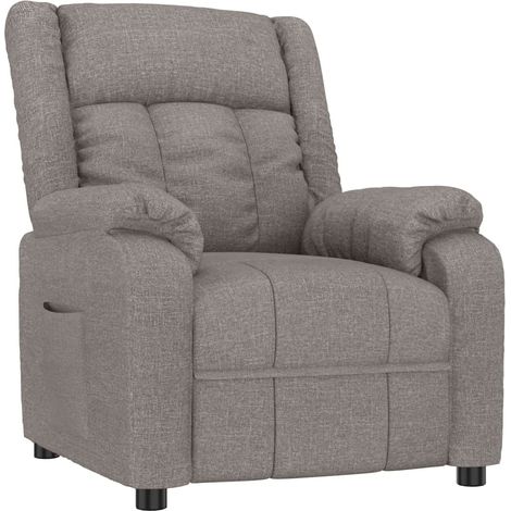 Fauteuil relax Fauteuil inclinable Taupe Tissu (1/5)
