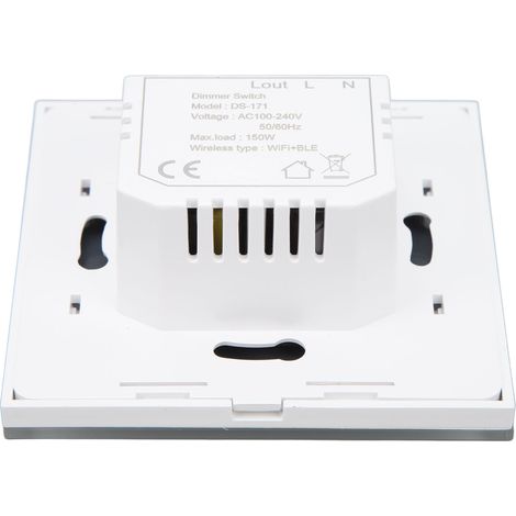 Gradateur LED WiFi Bluetooth Interrupteur Tactile Intelligent Minuteur Contrôle Vocal Application Téléphone Variation Lumière AC100-240V (1/5)