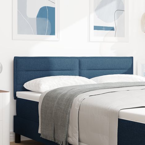 Tête de lit Bleu tissu vidaXL