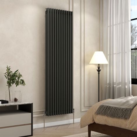 AVER-GROWTH 3 Column Traditional Cast Iron Style Radiator Anthracite 1800x560mm (1/5)
