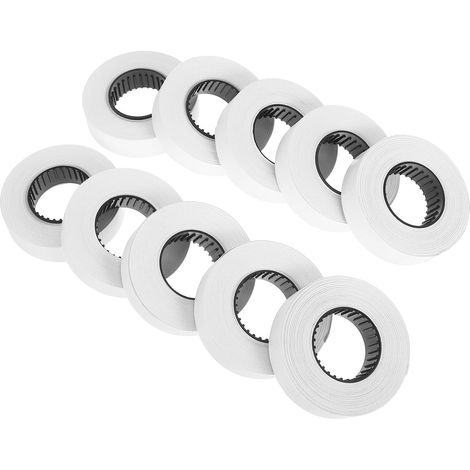 Papier pour marque de prix 6600, 10 rouleaux, blanc adhésif