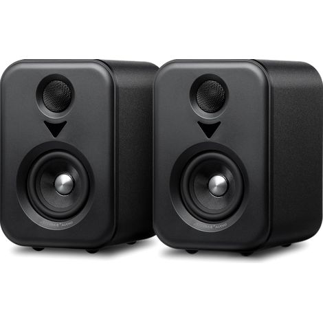 Enceintes Bibliothèque Actives Hi-FI 2.0 Bluetooth 80 W RMS Bluetooth 5.3, Optique, USB, RCA, Sortie caisson, Graves/Aigus réglables, TV, PC, Home Cinéma