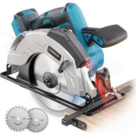 Ø165 mm Scie Circulaire Sans Fil Compatible avec 18V Batterie Moteur Brushless, Guide Laser, 5000 tr/min, Lame 20 mm, Biseau Jusqu’à 45°, Profondeur de Coupe 66 mm, Réglage Sans Outil (1/5)