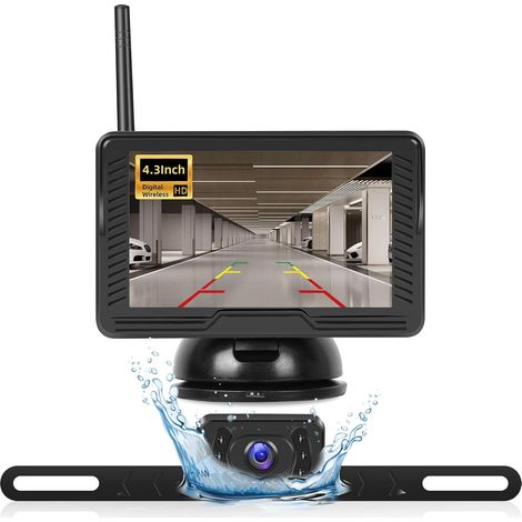Wireless Backup Camera Kit with 4.3 Inch IPS Screen - IP69 Waterproof Backup Camera with Night Vision for Car Truck Trailer (1/5)