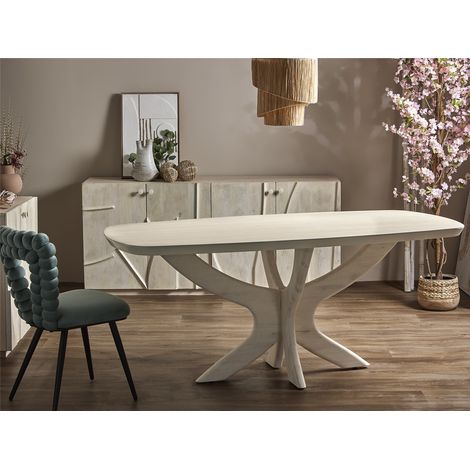Table Ishaq en manguier 180 x 90 x 77 cm. 180 x 90 x 77 cm (1/3)